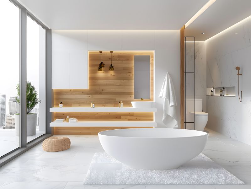Stylish Bathtub Installation